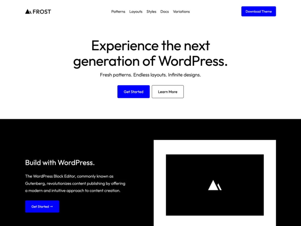 Frost wordpress theme