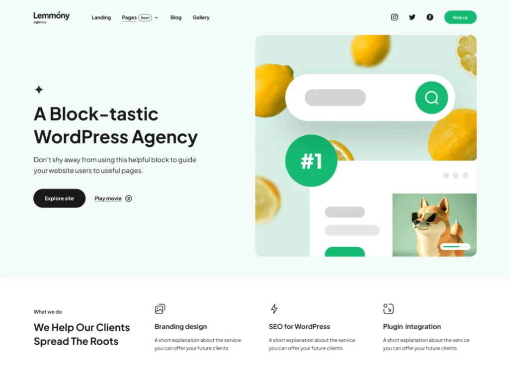 Lemmony wordpress theme